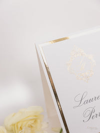 Foil d'or de luxe Noms ou numéro de table ou numéro