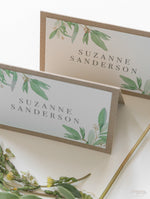 Segnaposti Greenery e Kraft in tema rustico