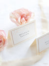 Classic Champagne and Rose Gold Confetti Place card
