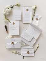 Classic Modern Calligraphy Cupids Amore Place Card