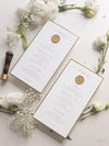 Menu sigillo di ceralacca su misura Cupido Amore con finiture in lamina d'oro