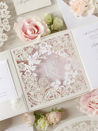 Couture Box : 3D Luxuriously Intricate Tier Laser Cutting Wedding Invitation Suite