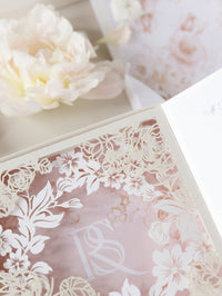 Couture Box : 3D Luxuriously Intricate Tier Laser Cutting Wedding Invitation Suite