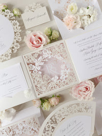 Couture Box : 3D Luxuriously Intricate Tier Laser Cutting Wedding Invitation Suite