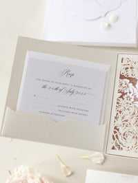 Couture Box : 3D Luxuriously Intricate Tier Laser Cutting Wedding Invitation Suite