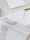 HEDSOR HOUSE | Your Venue invitation on Vellum with Wax Seal Wedding invitation | SAMPLE