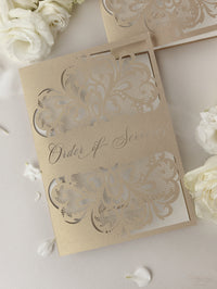 Old Opulence Laser Cut Coup Order of Service