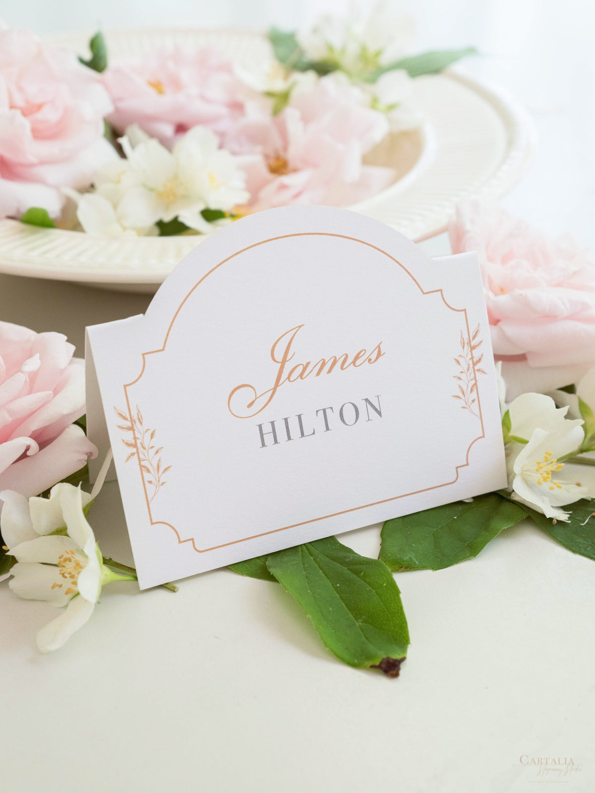 Cartes de place de forme personnalisée | Villa del Balbianello, mariage du lac Como