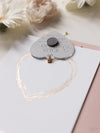 Magnete salva-data a cuore in plexi specchio in lamina d'oro rosa con bigliettino