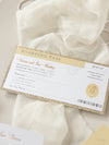 Luxury Glitter & Bow Passport Wedding Invitation in Champagne with Real Gold Foil