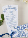 Ordine del giorno del matrimonio di destinazione, ordine del servizio con limoni e piastrelle siciliane