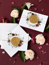 Cerchio rotondo rosso Boho Save the Date con magnete acrilico a specchio in plexi vera lamina