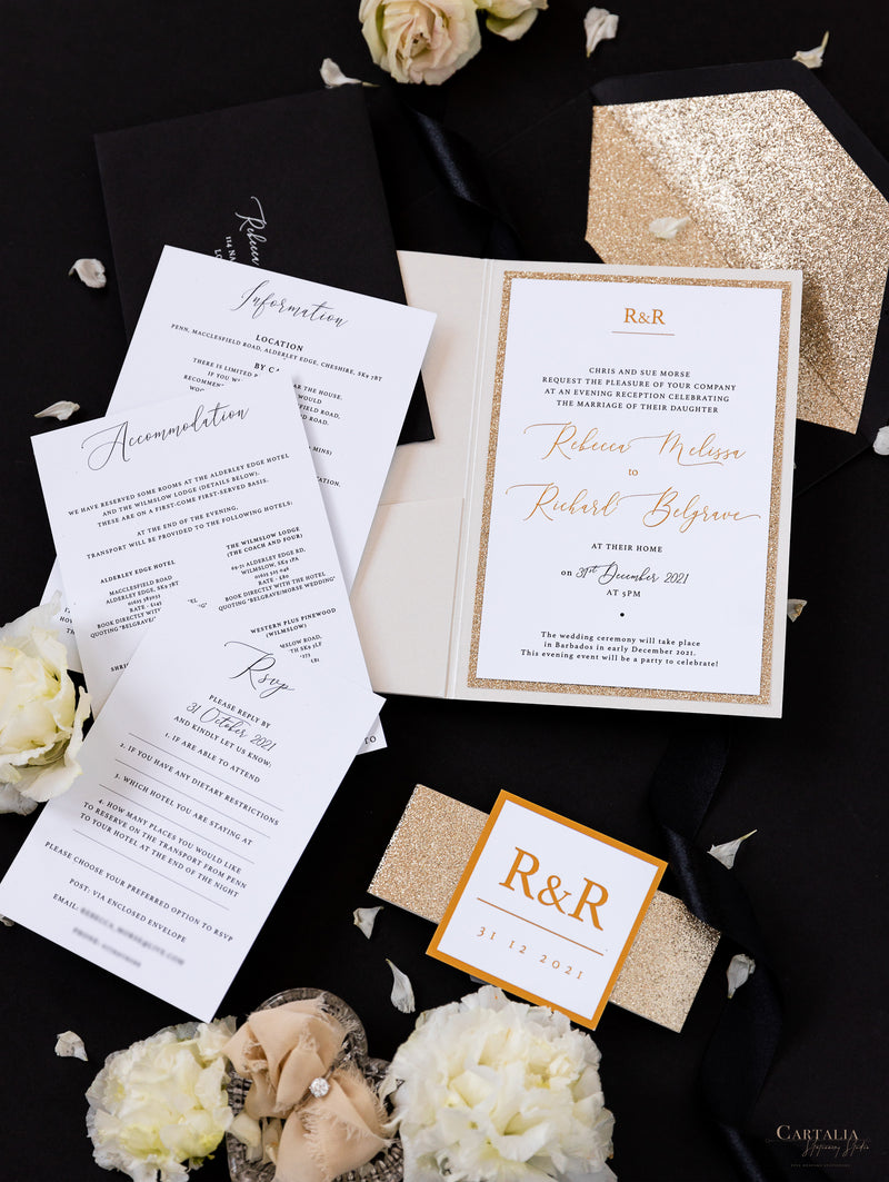 All that Glitters Pocket in Black & Gold | Bespoke Commission R&R