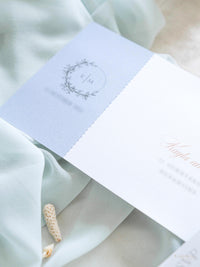 Passport Invitation Suite with Custom Vellum Watercolour Design | Villa Eva, Ravello, Amalfi Coast