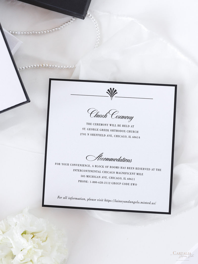 Art Deco Couture Bespoke Box : 3D Custom Design in Black & Gold | Bespoke Commission A&L