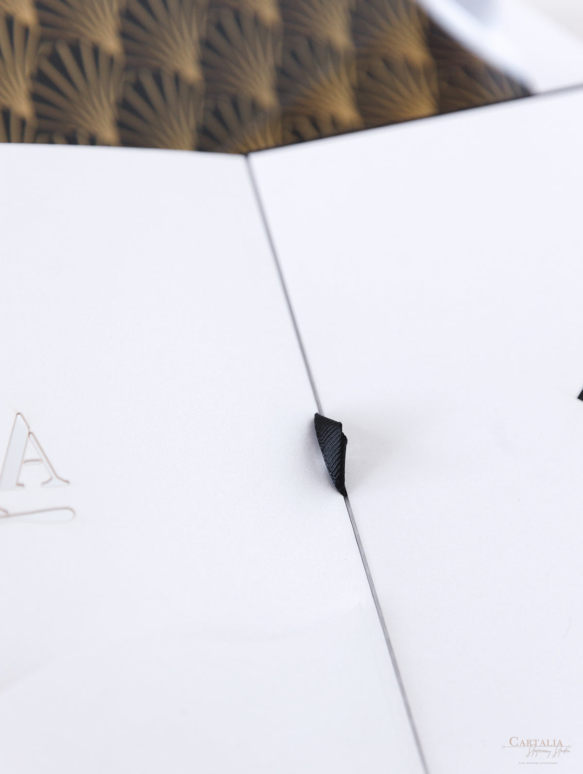 Art Déco Couture Boîte sur mesure: 3D Design personnalisé en noir et or | Commission sur mesure A&L