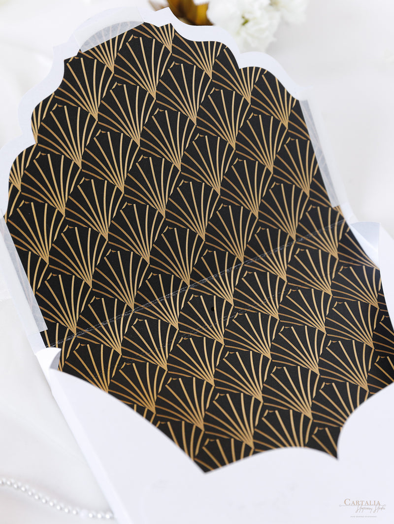 Art Deco Couture Bespoke Box : 3D Custom Design in Black & Gold | Bespoke Commission A&L