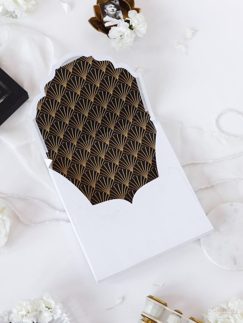 Art Deco Couture Bespoke Box : 3D Custom Design in Black & Gold | Bespoke Commission A&L