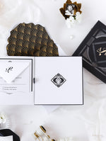 Art Deco Couture Bespoke Box : 3D Custom Design in Black & Gold | Bespoke Commission A&L
