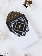 Art Deco Couture Bespoke Box : 3D Custom Design in Black & Gold | Bespoke Commission A&L