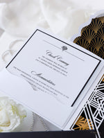Art Deco Couture Bespoke Box : 3D Custom Design in Black & Gold | Bespoke Commission A&L
