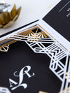 Art Deco Couture Bespoke Box : 3D Custom Design in Black & Gold | Bespoke Commission A&L