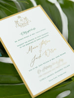 Laser Cut Palm Tree Wrap Suite in Green & Gold | Bespoke Commission M&J