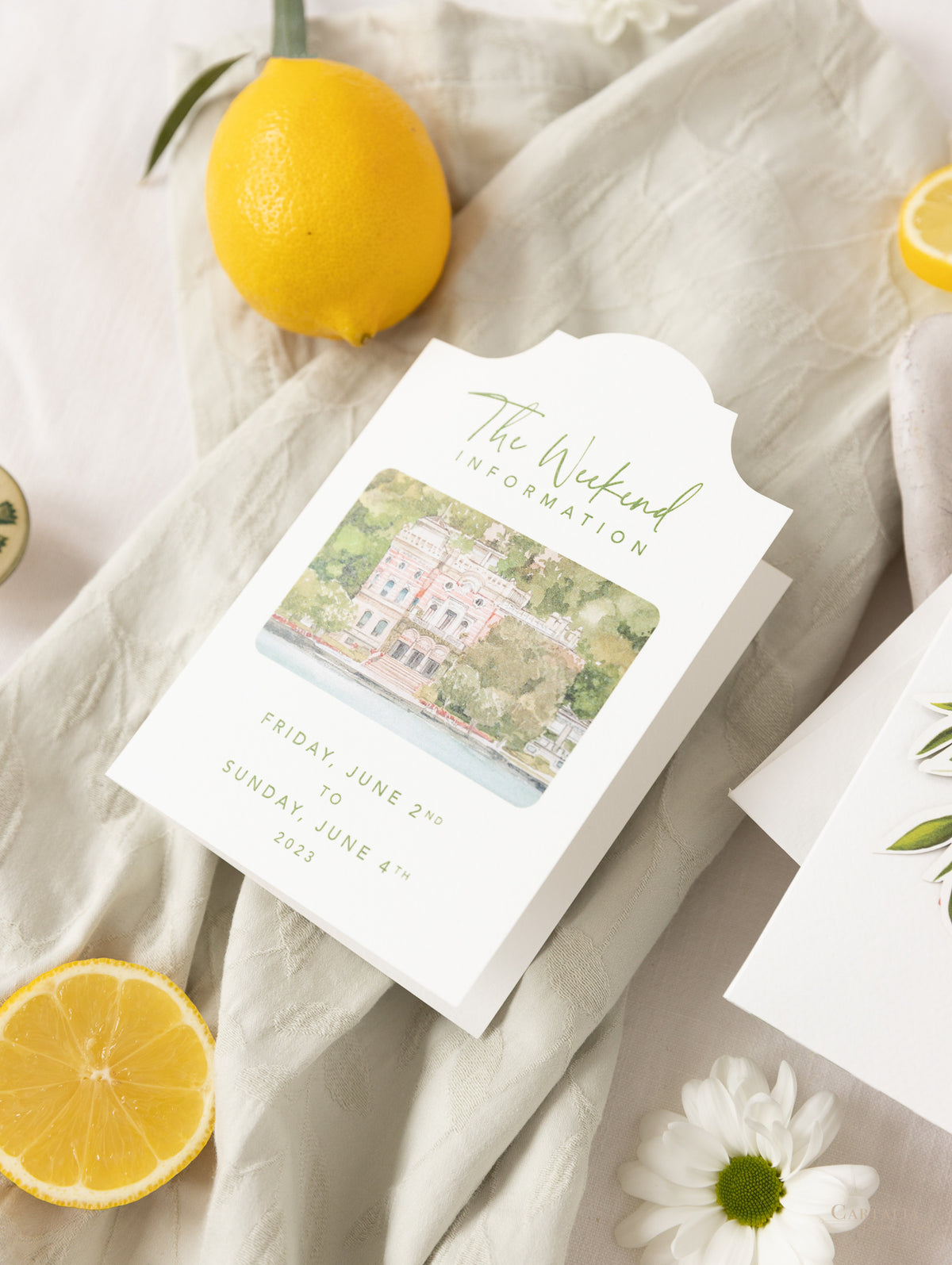 Custom Venue: Villa Feltrinelli in Lake Garda Wedding Invitations Suite | Bespoke Commission A&D