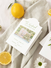 Lieu personnalisé: Villa Feltrinelli dans le lac Garda Wedding Invitations Suite | Commission sur mesure A&D