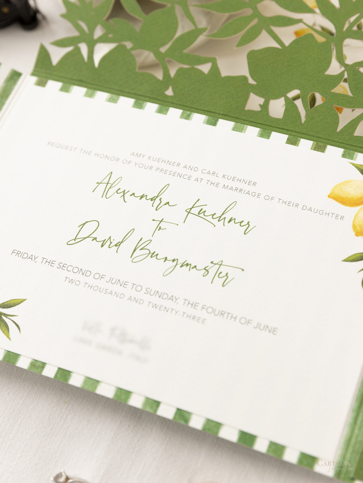 Custom Venue: Villa Feltrinelli in Lake Garda Wedding Invitations Suite | Bespoke Commission A&D