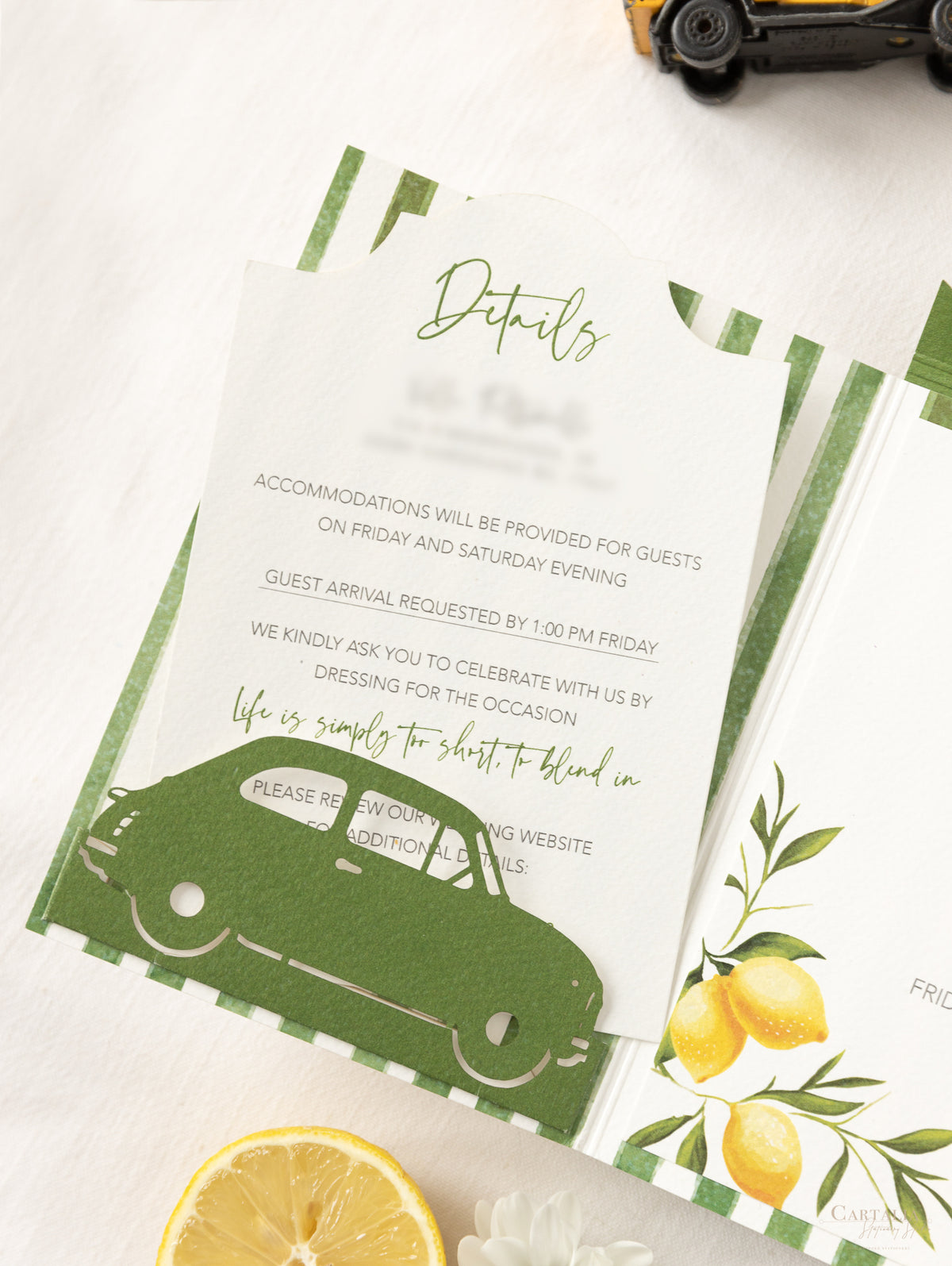 Custom Venue: Villa Feltrinelli in Lake Garda Wedding Invitations Suite | Bespoke Commission A&D