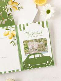 Custom Venue: Villa Feltrinelli in Lake Garda Wedding Invitations Suite | Bespoke Commission A&D