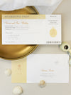 Invito a nozze con passaporto dorato - aereo di lusso inciso su passaporto in plexi color oro e matrimonio con destinazione in vera lamina d'oro