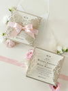 Deluxe Blush Satin Glitter Luxury Gatefold with Pearlised Lined Envelopes
