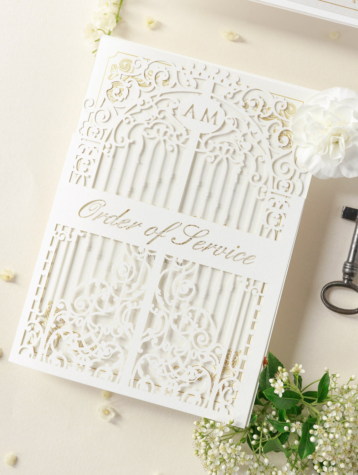 Luxury Ornemental Gate Laser Cut Order of Service