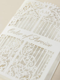 Luxury Ornemental Gate Laser Cut Order of Service