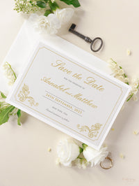 Ornemental Gate Laser Cut Wax Seal Wedding Sauf la date