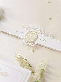 Ornemental Gate Laser Cut Wax Seal Wedding Sauf la date