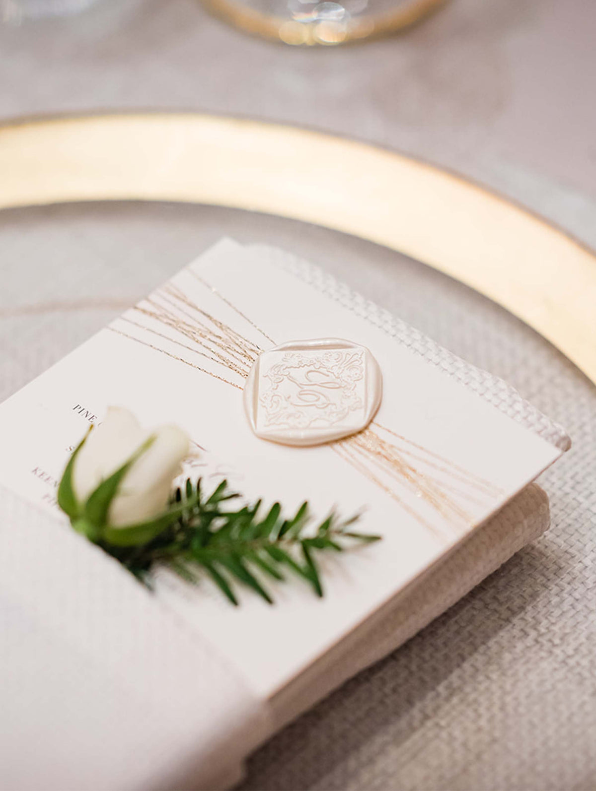 Luxury Custom Wax Seal Menu