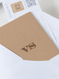 Premium Nude Leather Passport Invitations with Gold Foil & Personal Engraving