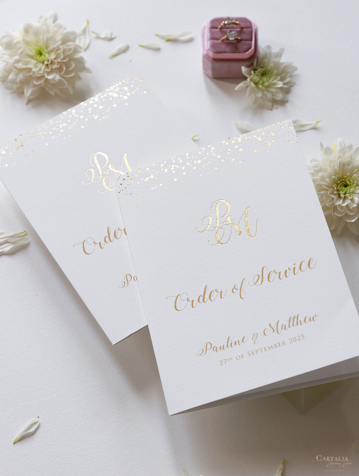 Luxury Gold Foil Confetti Order of Service