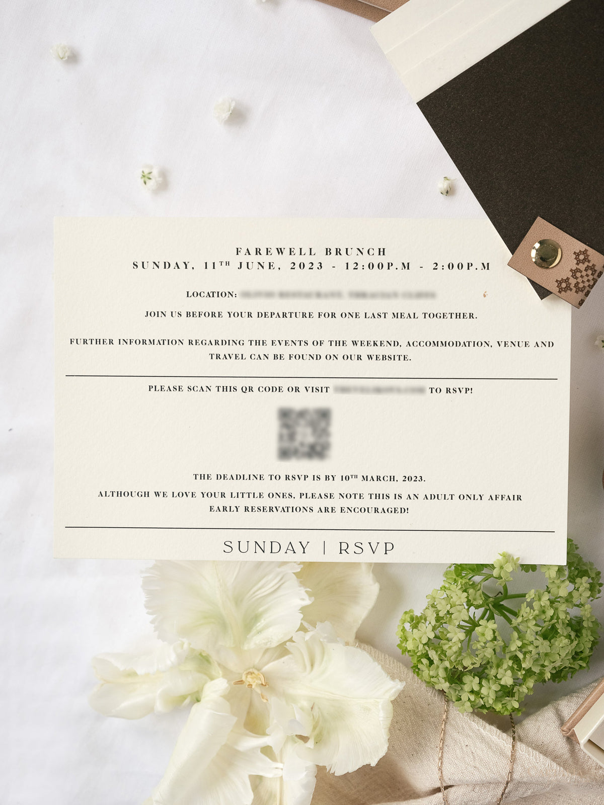 Premium Vegan Leather Hard Book Boxed Invitation Suite | Bespoke Commission J&G