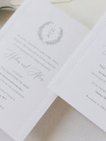 Timeless Triple Embossed Sunk Frame Modern Wedding Day Invitation with Wax Seal