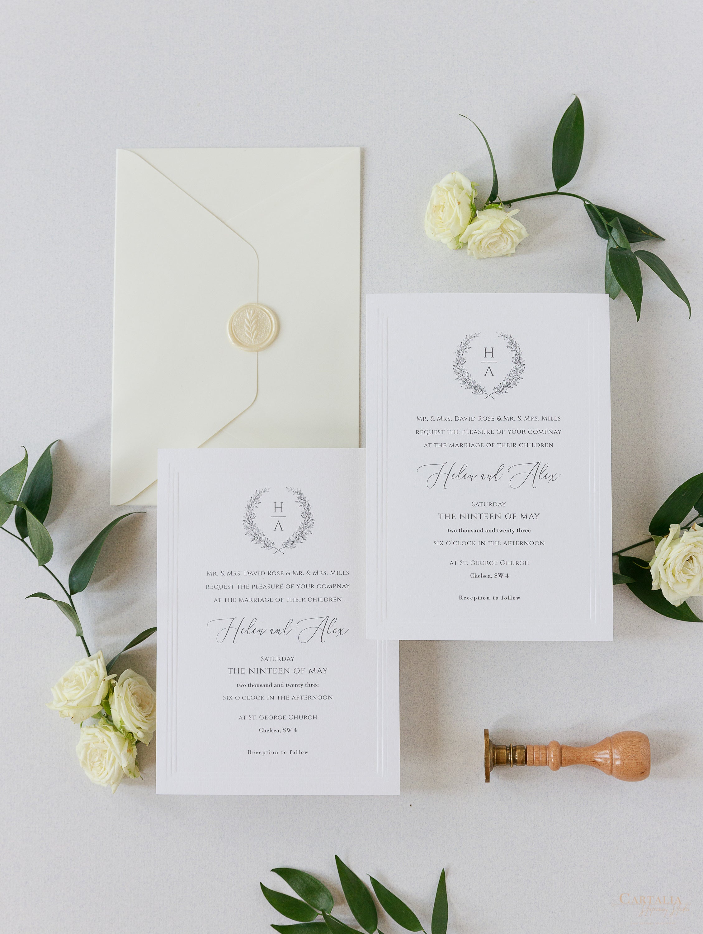 Framed discount wedding invitation