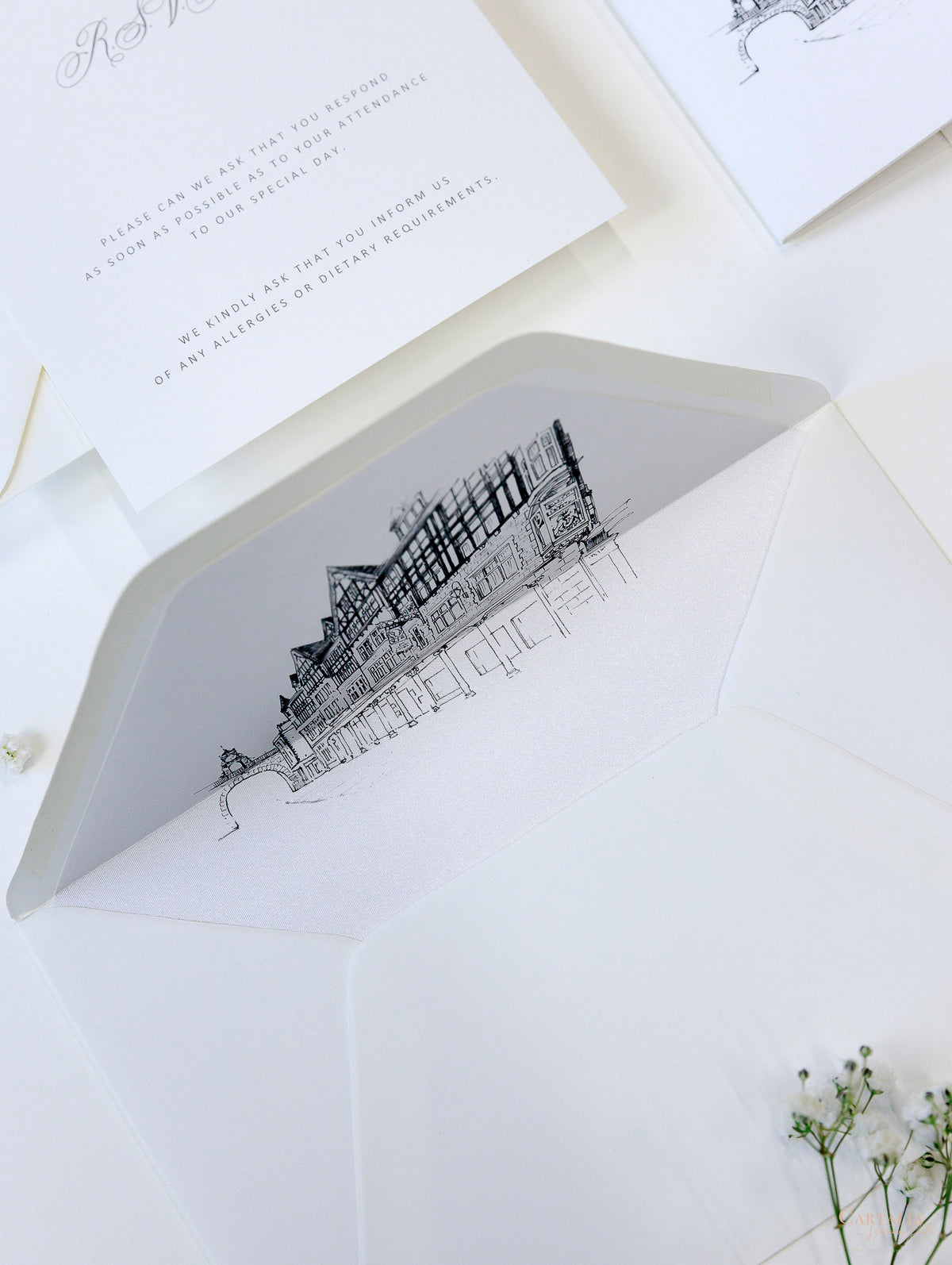 Lieu: The Chester Grosvenor Hotel Invitations | Commission sur mesure D&J