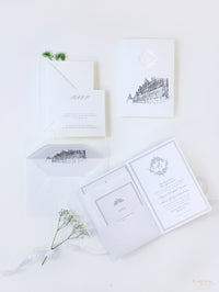 Venue : The Chester Grosvenor Hotel Invitations | Bespoke Commission D&J