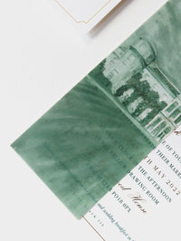 GOODWOOD HOUSE | Your Venue invitation on Vellum with Wax Seal Wedding invitation Suite | SAMPLE