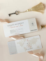 Invito stile passaporto Invito carta d'imbarco Stile biglietto
