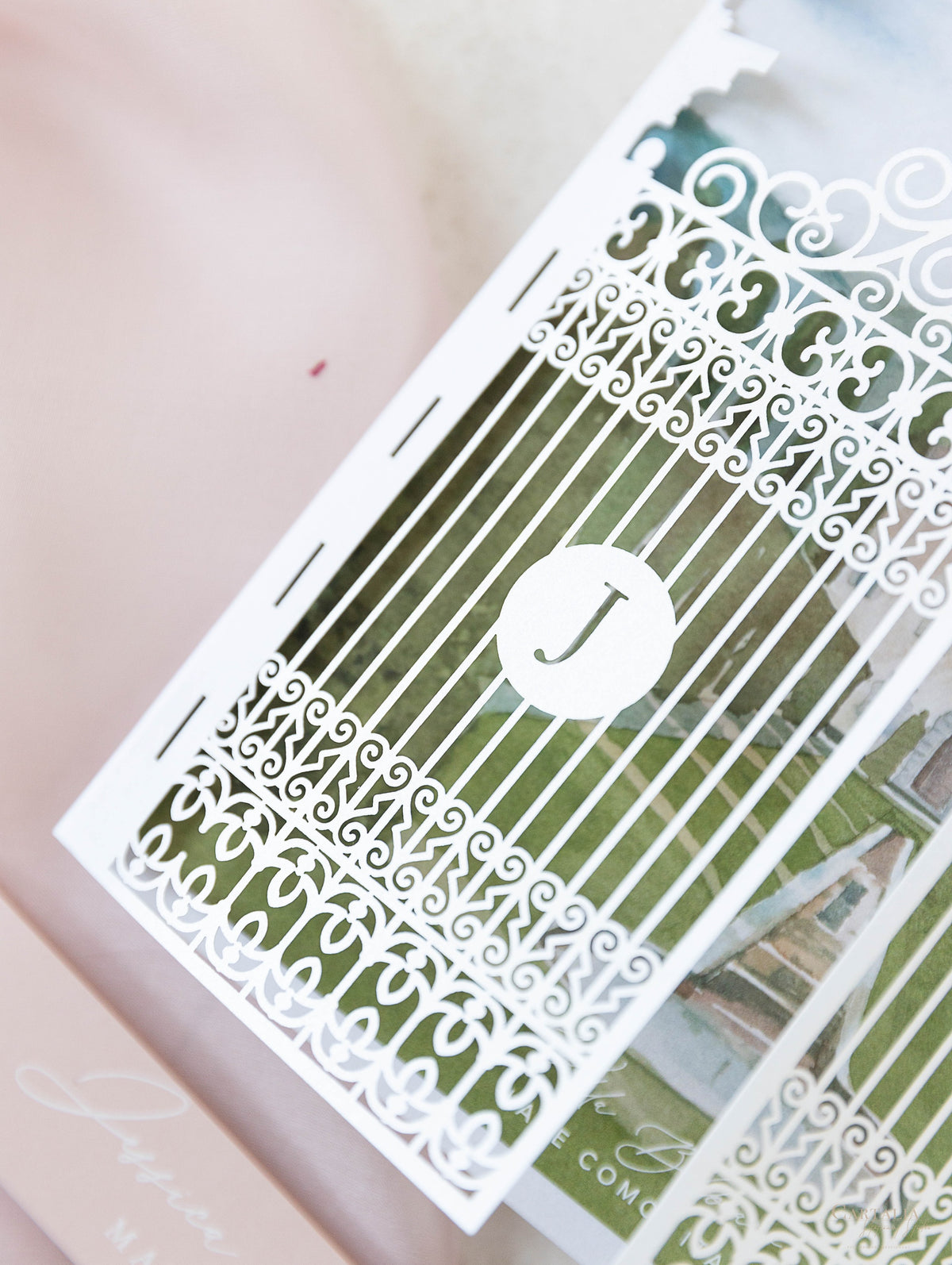 Villa Balbiano Wedding Invitation, Lake Como Venue Save the Date | Bespoke Commission J&G