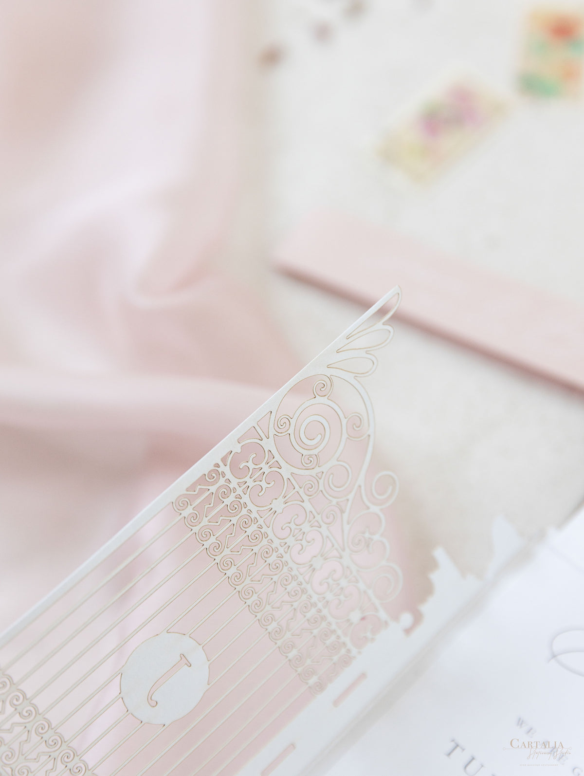 Invitation de mariage de Villa Balbiano, LAK COMO LIE SAUVEZ LA DATE | Commission sur mesure J&G